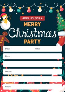 7 Best Images Of Free Printable Christmas Invitation Templates Free