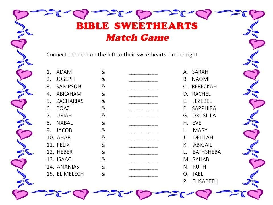 Free Printable Bible Games For Adults