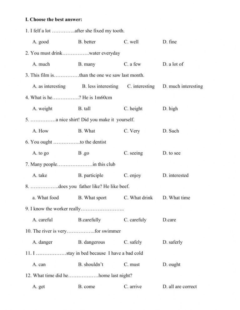 7th Grade Language Arts Printable Worksheets Printable Worksheets