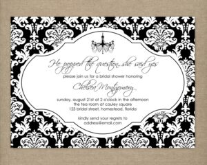 8 Best Images Of Black And White Birthday Invitation Templates