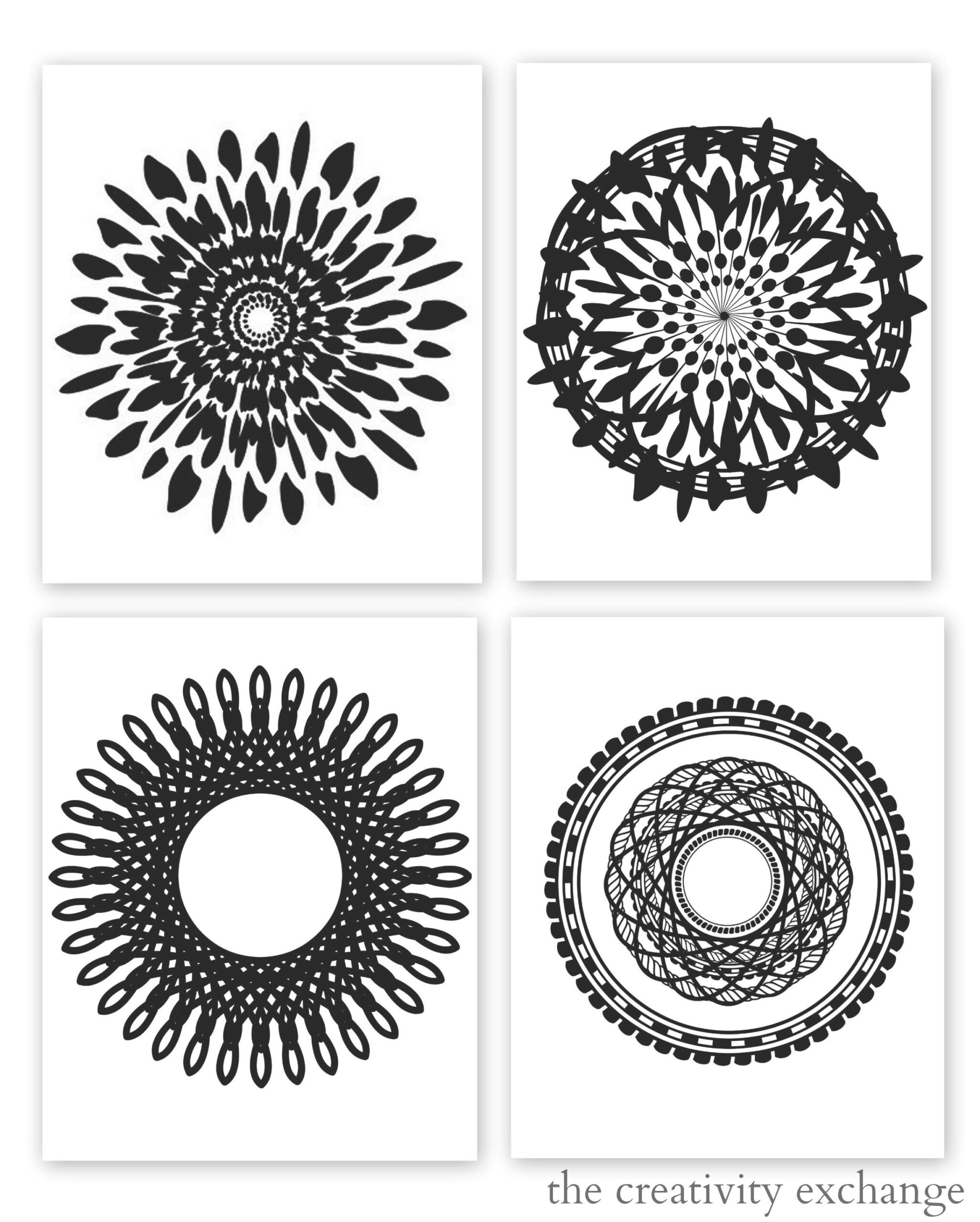 8 Best Images Of Printable Artwork Black And White Black And White 