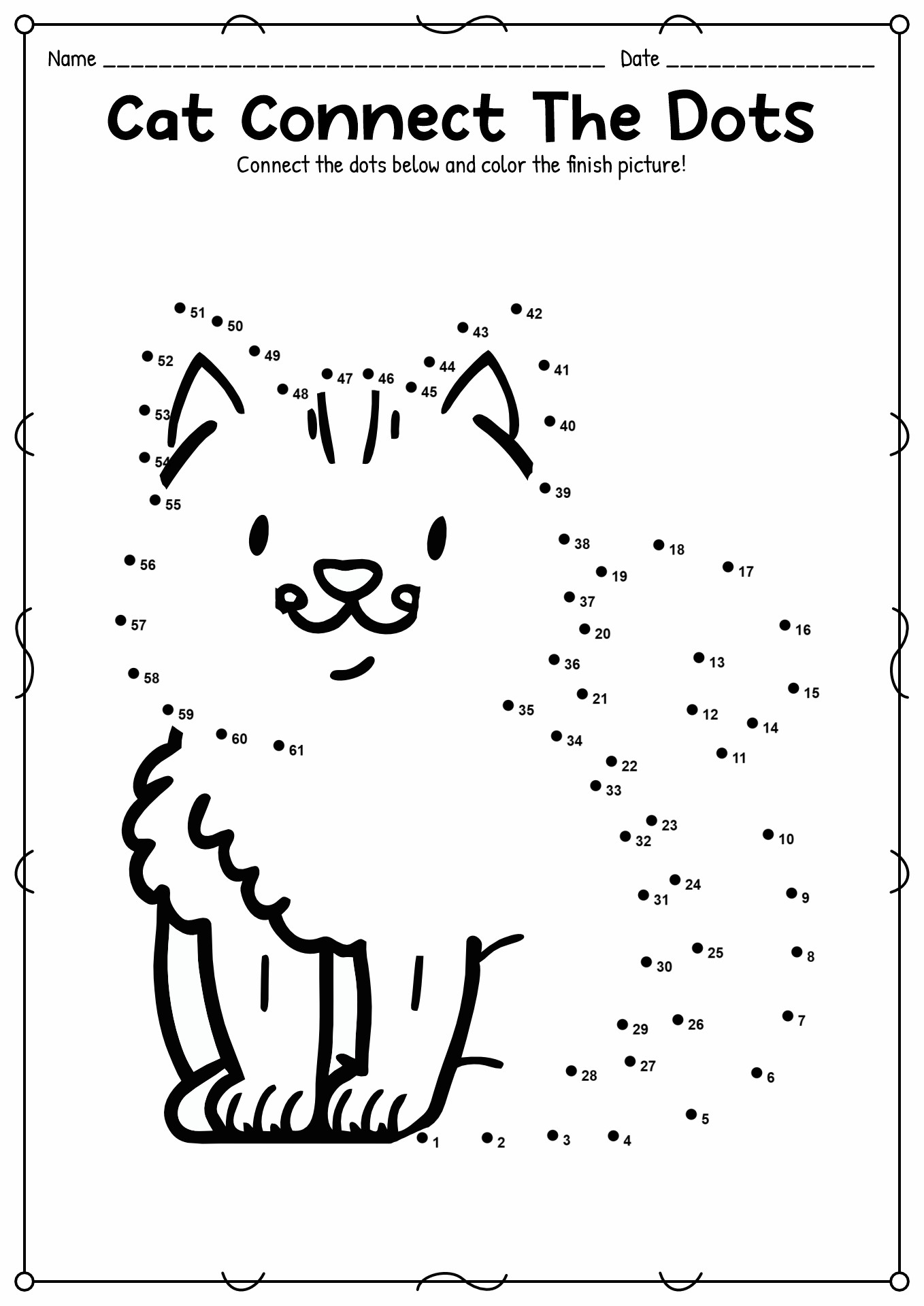 Free Printable Connect The Dots Worksheets