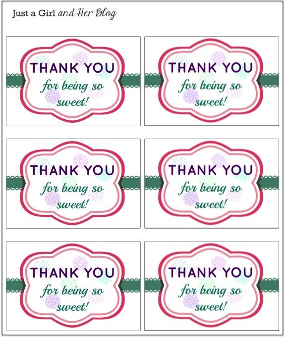 A Sweet And Simple Thank You Gift with FREE Printable Thank You 