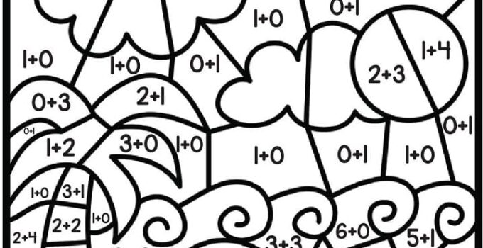 Color By Number Addition Free Printable
