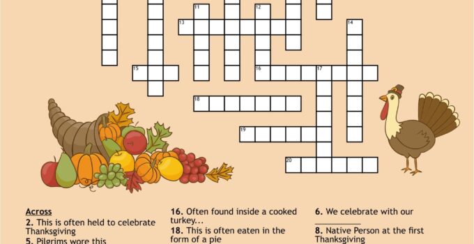 Free Printable Thanksgiving Games For Adults