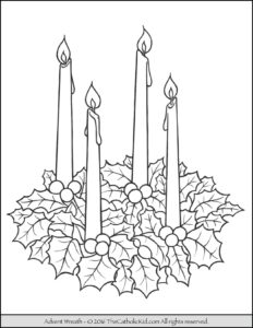 Advent Wreath Coloring Page Free Printable Advent Wreath Free
