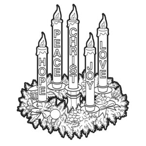 Advent Wreath Coloring Page Printable Free Coloring Sheet Printables