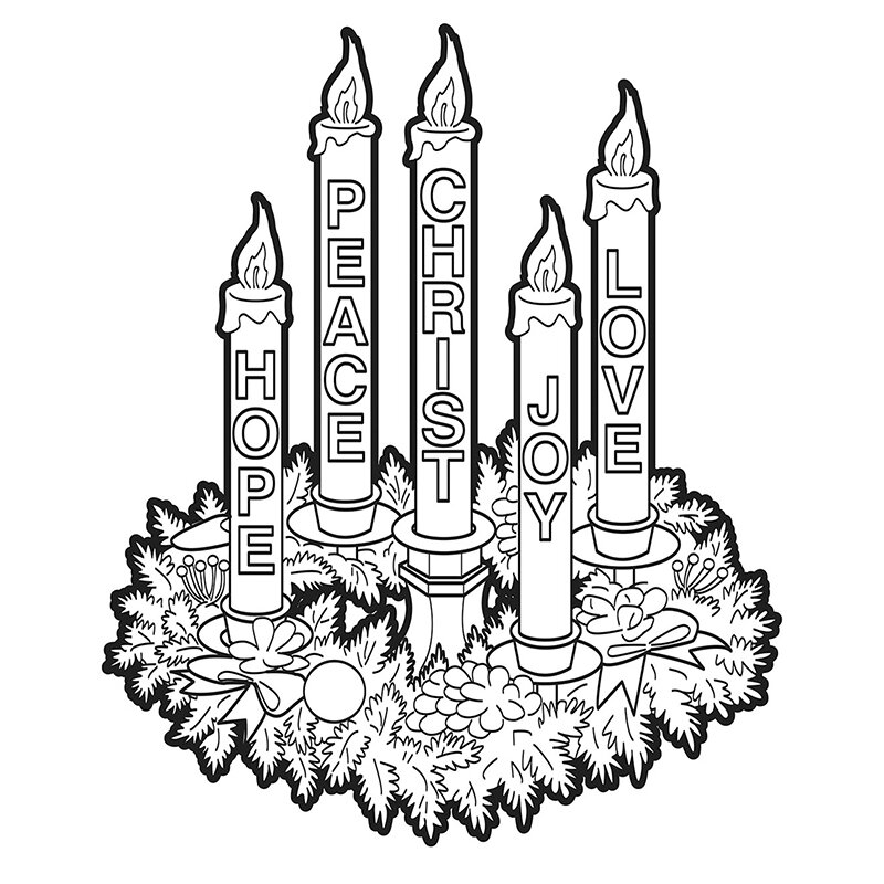 Advent Wreath Coloring Page Printable Free Coloring Sheet Printables 