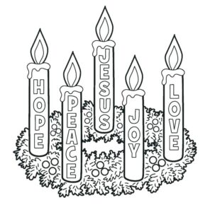 Advent Wreath Coloring Pages Free Printable Coloring Pages
