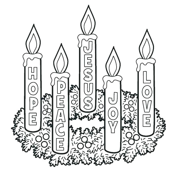 Advent Wreath Coloring Pages Free Printable Coloring Pages