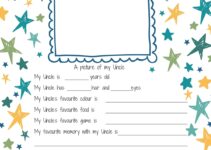 All About My Uncle Free Printable