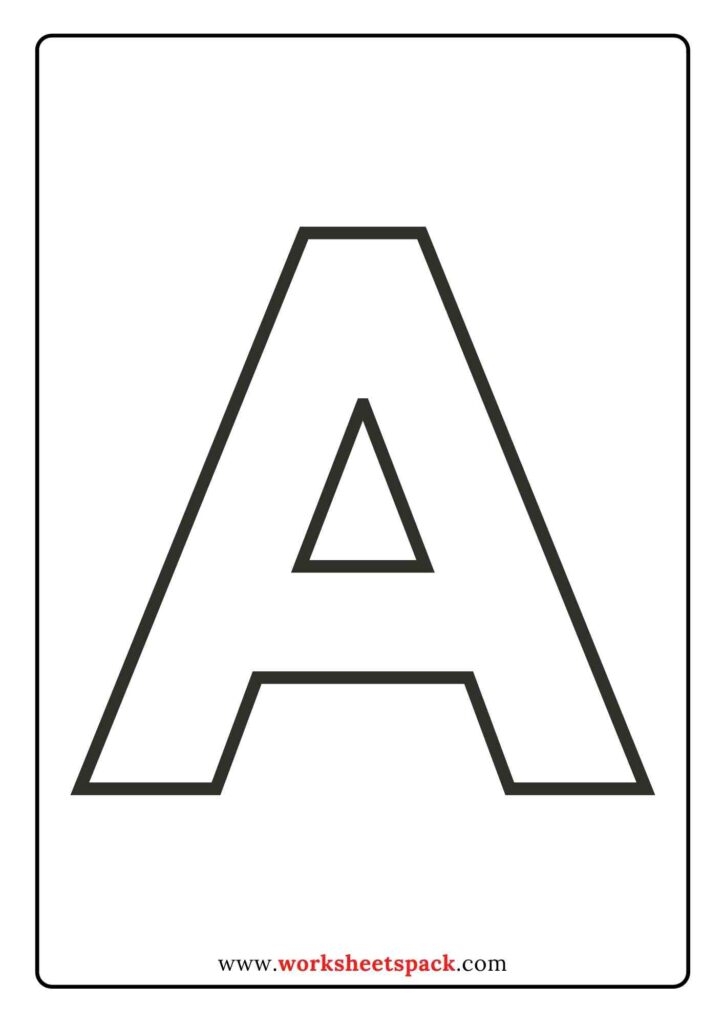 Alphabet Upper Case Letters Free Printable Templates Coloring 