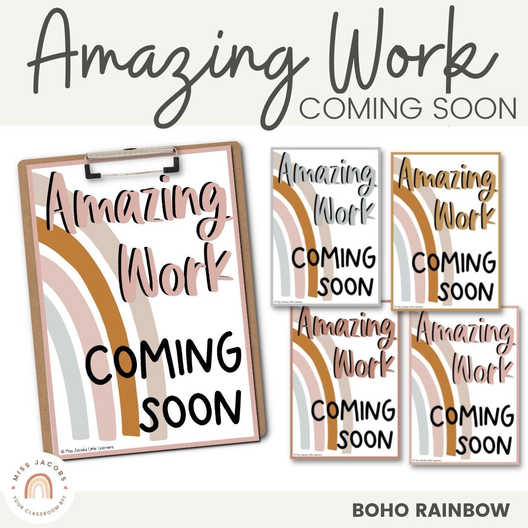 Amazing Work Coming Soon Free Printable