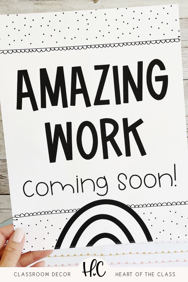 Amazing Work Coming Soon Free Printable Web Spruce Up Your Student Work 
