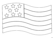 American Flag Coloring Page Free Printable