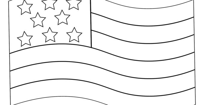 American Flag Coloring Page Free Printable