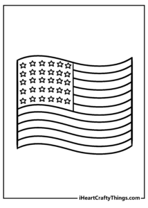 American Flag Printable Coloring Pages A Patriotic Activity For Kids