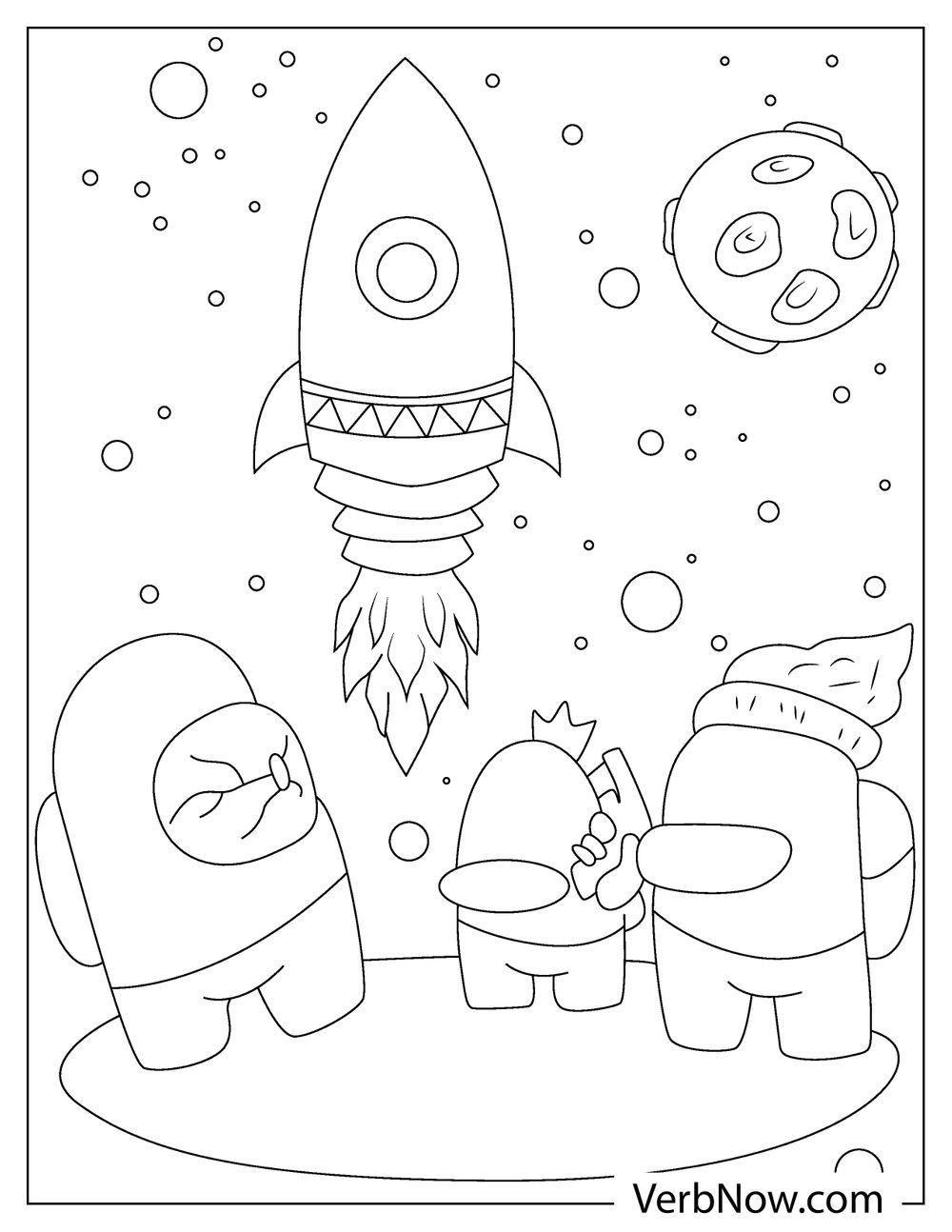 Among Us Coloring Pages Printable Free