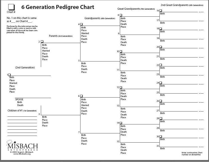 Ancestry Chart Free Printable Direct Line Ancestors Printable 