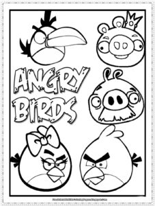 Angry Birds Kids Coloring Pages Free Printable Kids Coloring Pages