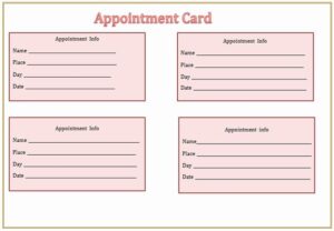 Appointment Reminder Cards Template Free PRINTABLE TEMPLATES