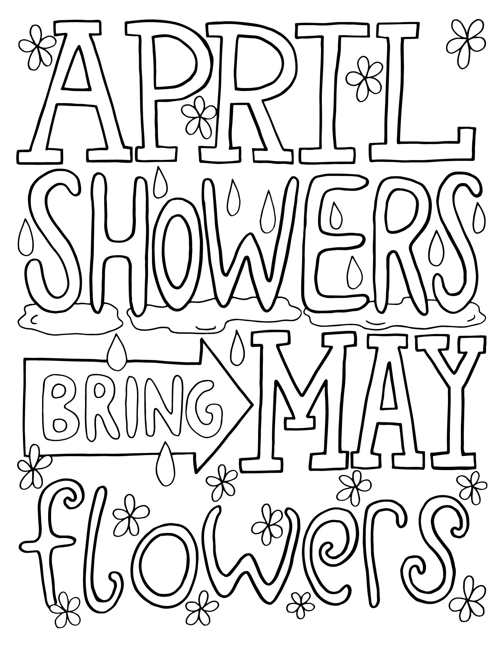 April Coloring Pages Free Printable
