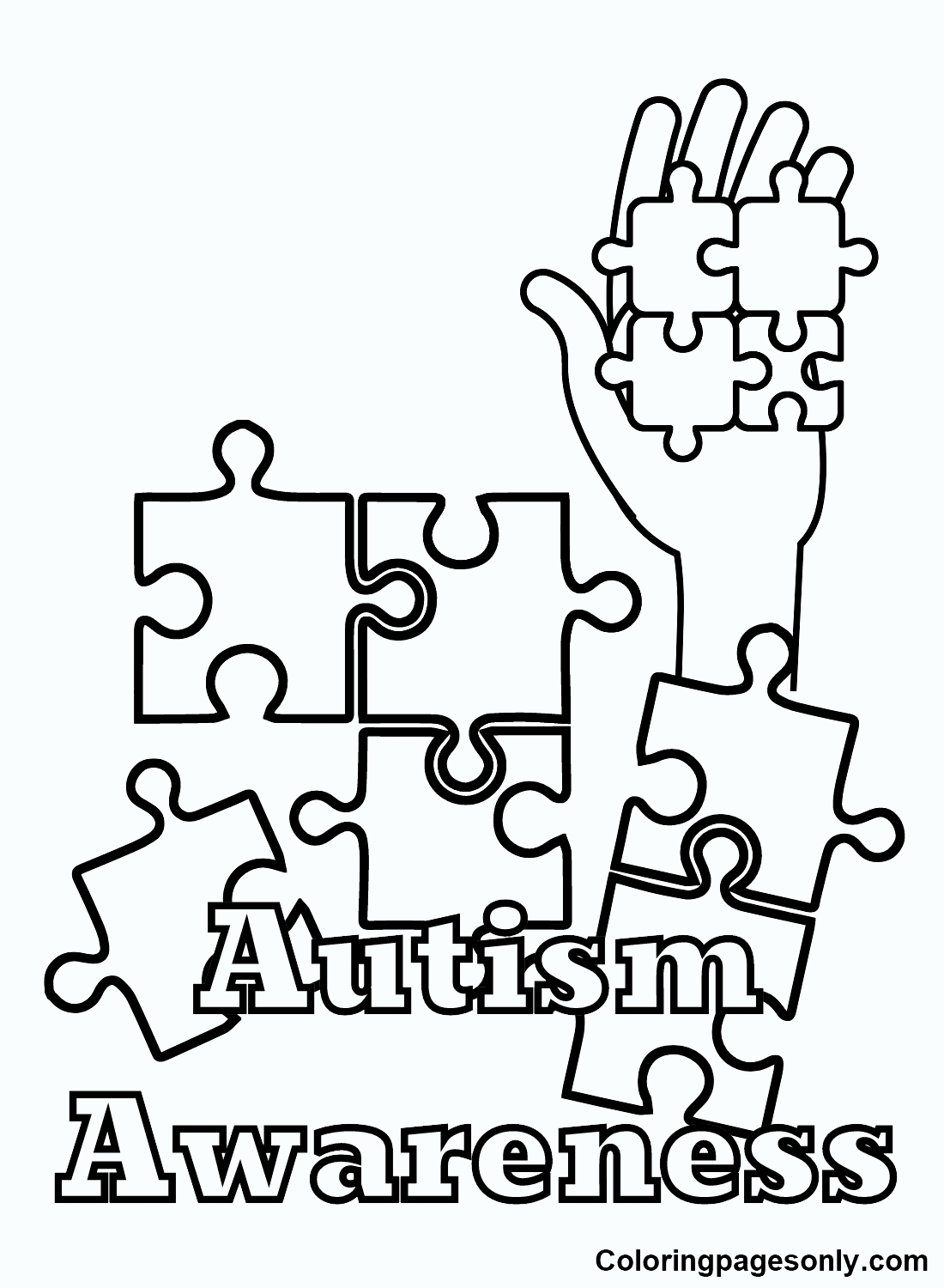 Autism Awareness Coloring Pages Printable For Free Download