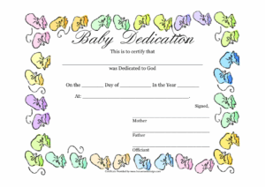 Baby Dedication Certificate Template Printable Printable Templates Free