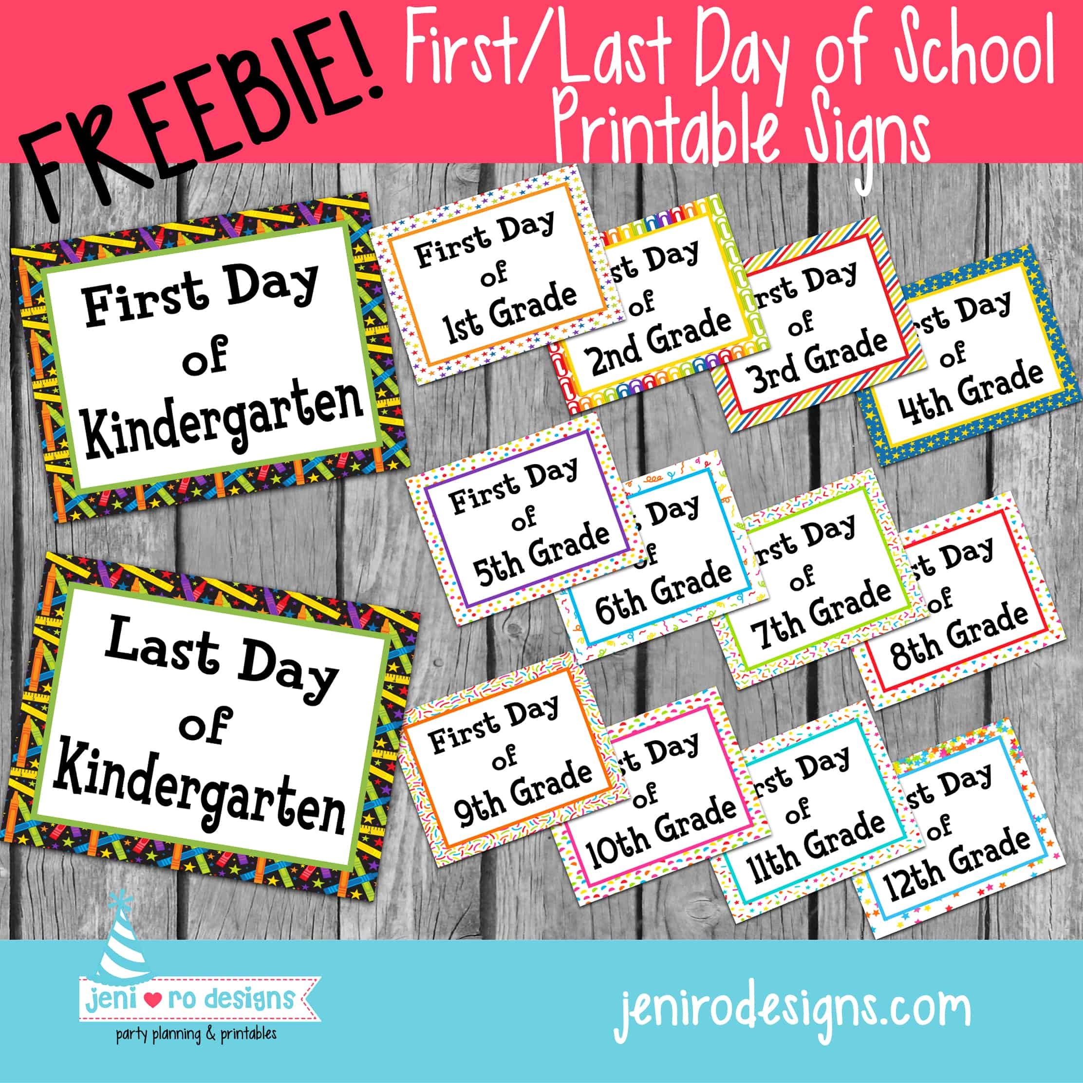Back to school Free Printables For The First Day Of School 