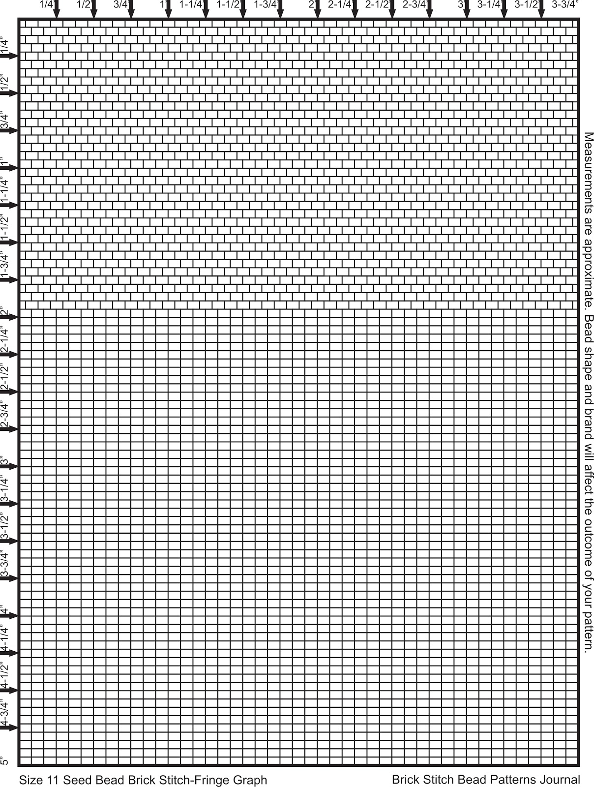 Free Printable Seed Bead Graph Paper