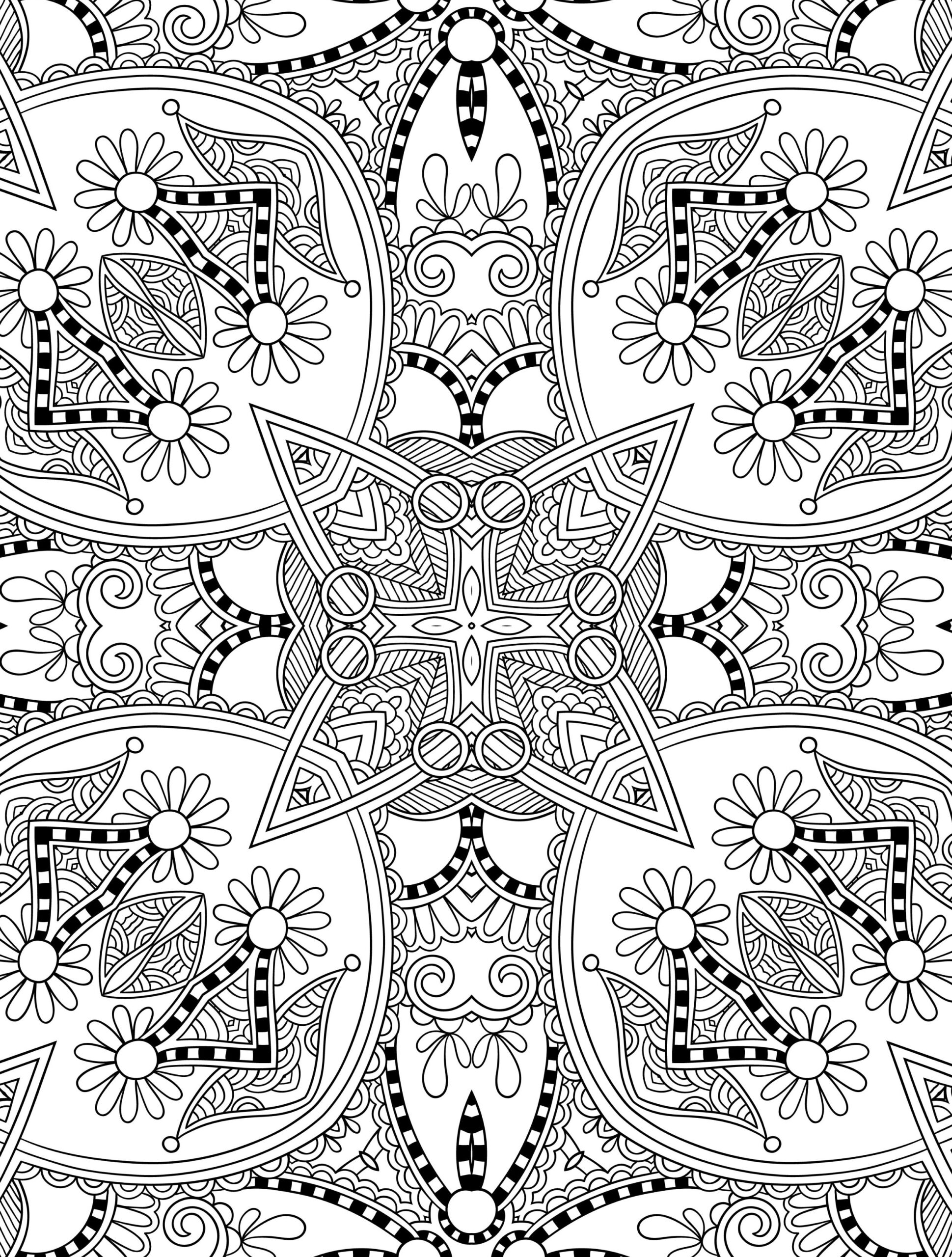 Beautiful free printable coloring pages for adults Zentangles Adult 