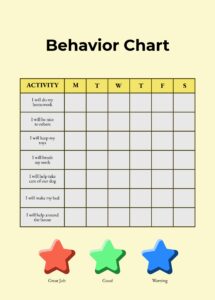 Behavior Chart Template In Word FREE Download Template