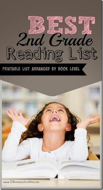 BEST 2nd Grade Reading Books List free Printable 2nd Grade Reading 