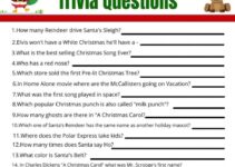 Free Christmas Trivia Questions And Answers Printable