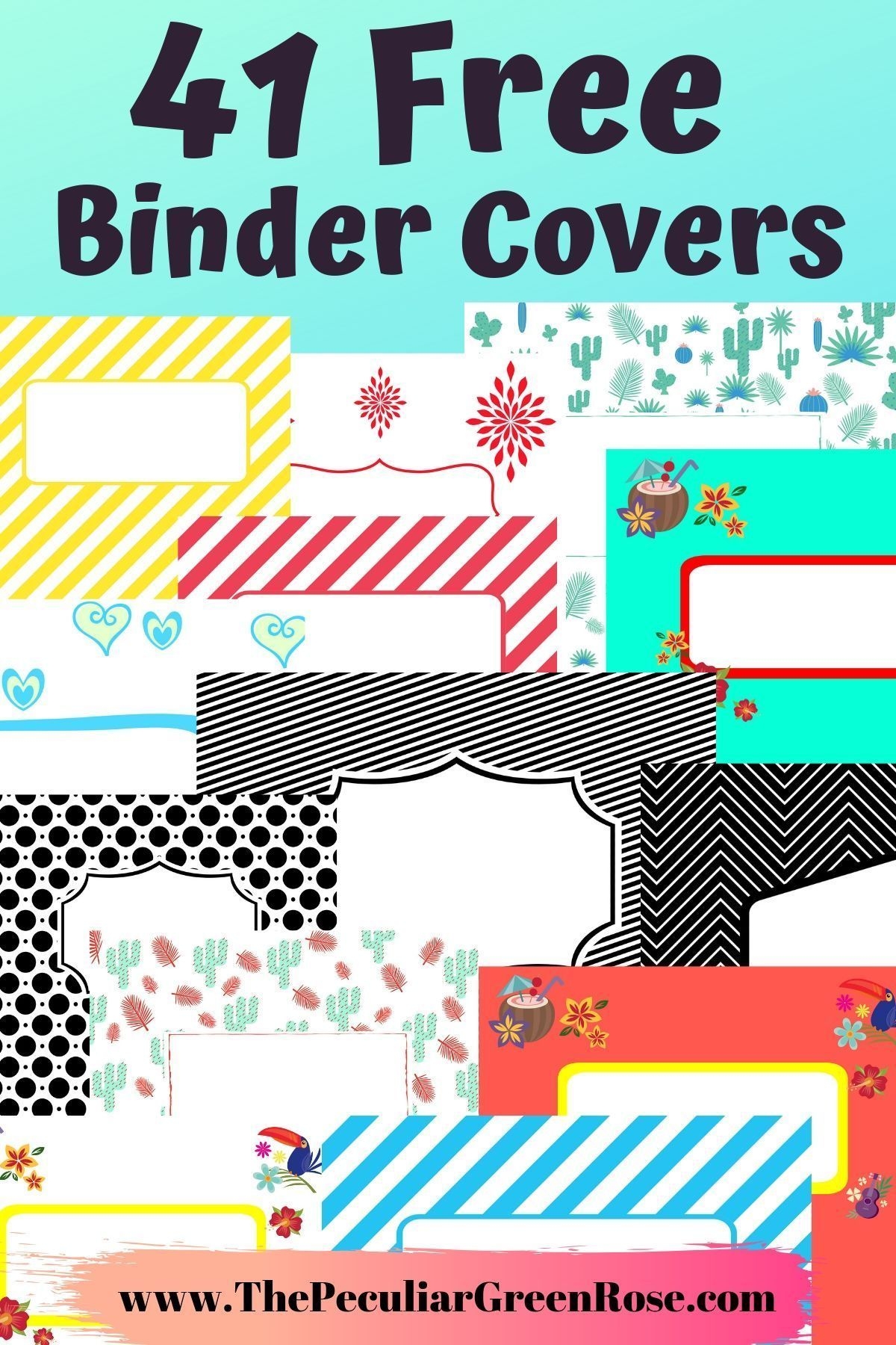 Binder Covers Free Printable Custom