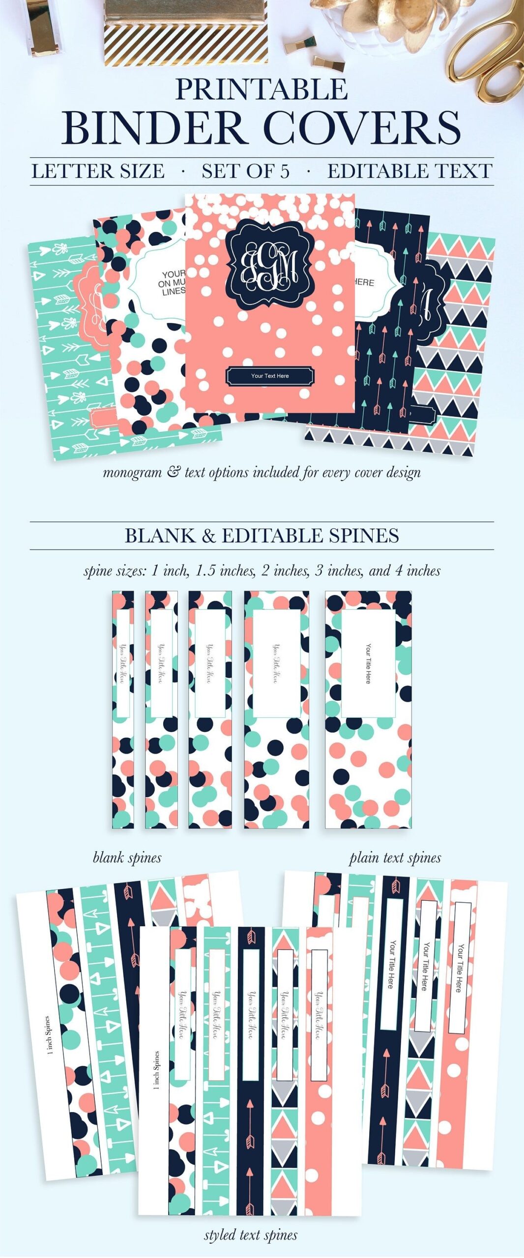 Binder Covers Free Printable Printable Binder Spine Inserts Free 