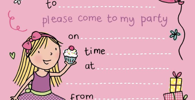 Free Printable Birthday Invitations For Girls