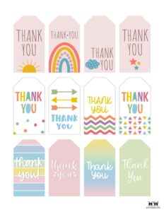 Birthday Thank You Tags Template Free FREE PRINTABLE TEMPLATES