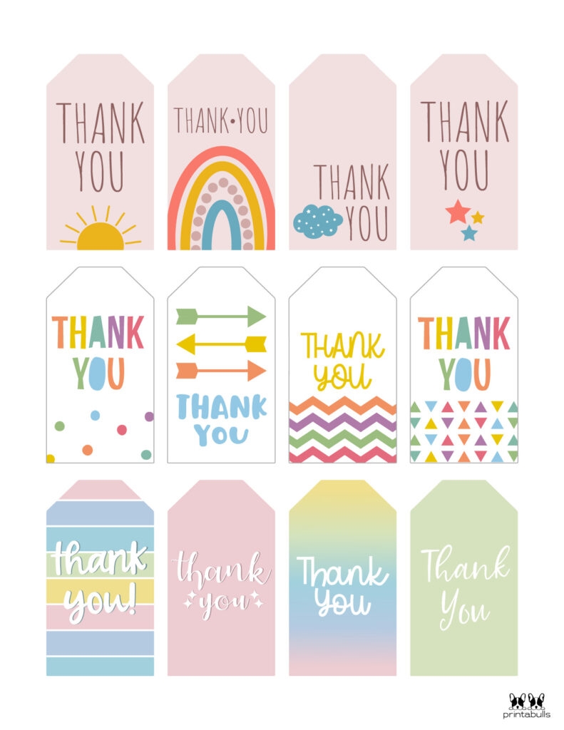 Birthday Thank You Tags Template Free FREE PRINTABLE TEMPLATES
