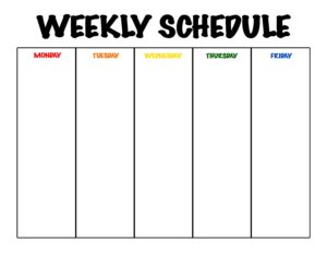 Calendar Monday To Friday Template Cass Danielle