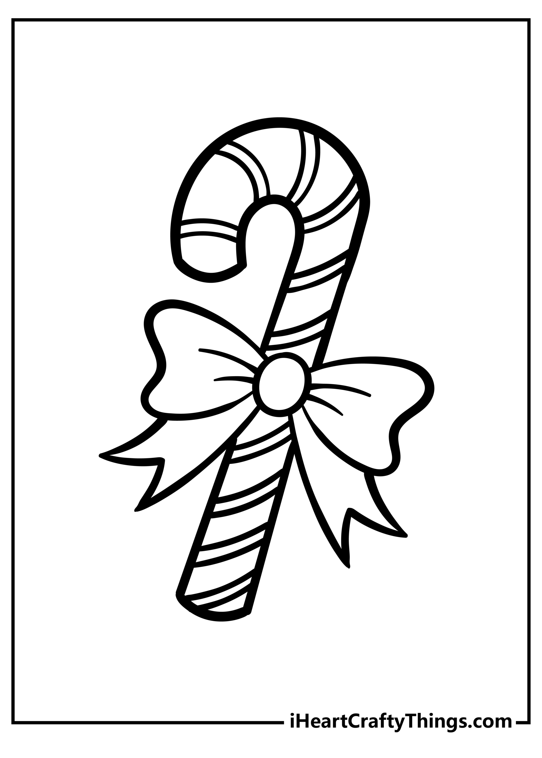 Free Printable Candy Cane Coloring Pages