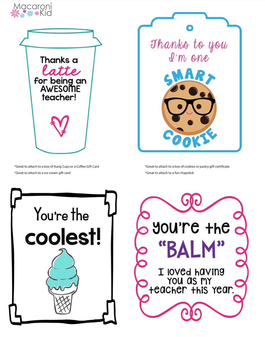 Celebrate Teacher Appreciation Week With These Free Printables 