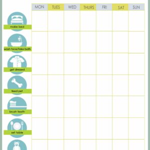 Chore Chart For Adults Printable Free Image To U
