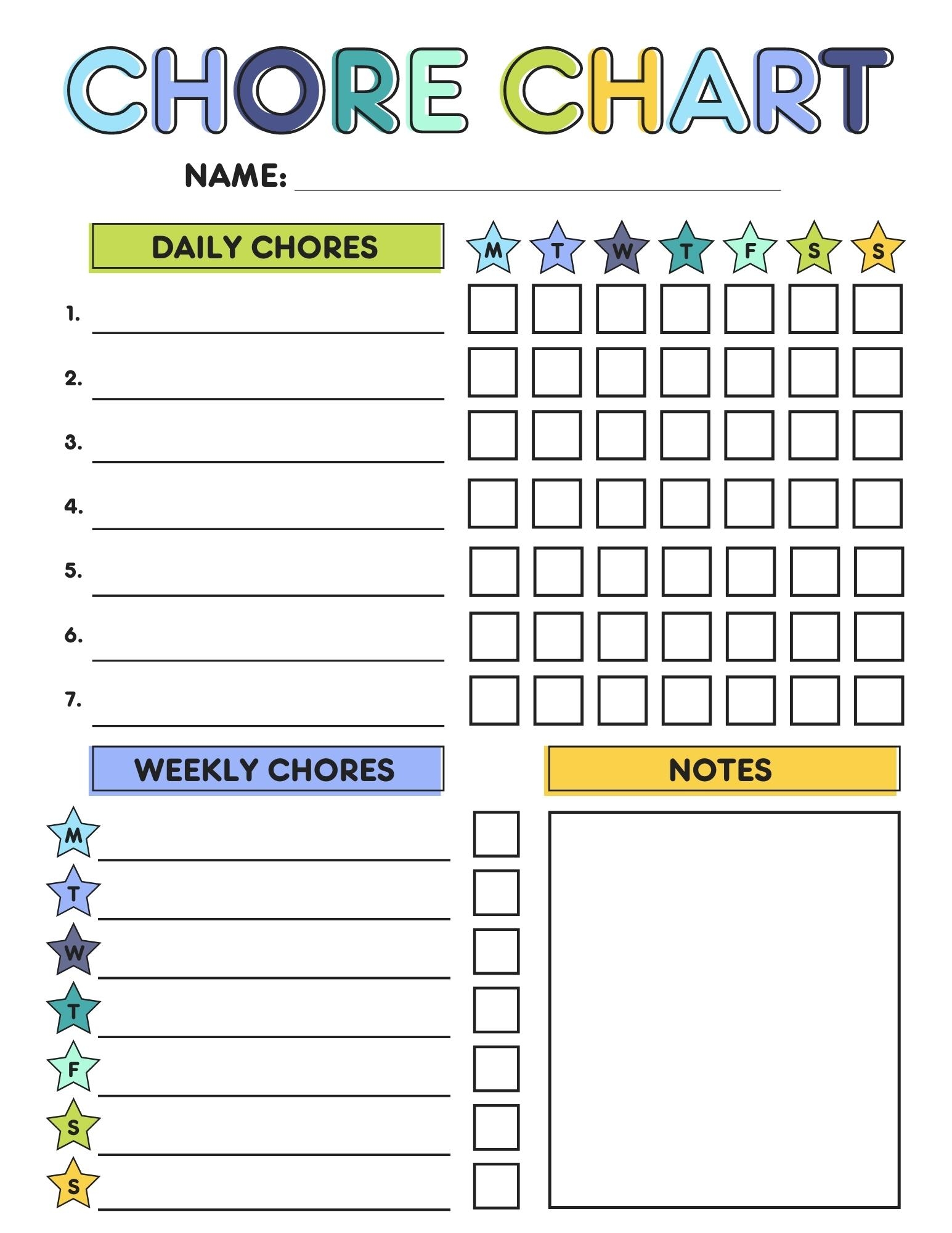 Chore Chart For Kids Free Printable Chore Chart That Works Just Sweet 