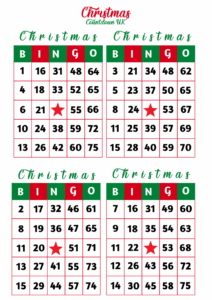 Christmas Bingo Free Printable Number Bingo 2024