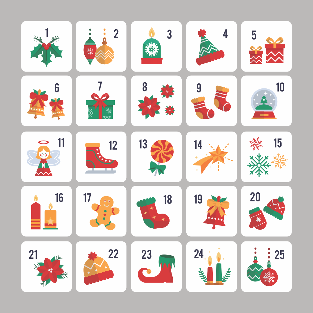 Christmas Calendar Numbers 15 Free PDF Printables Printablee