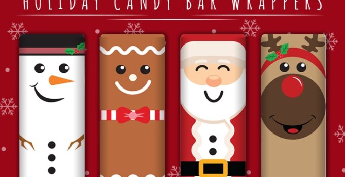 Free Printable Christmas Candy Bar Wrappers