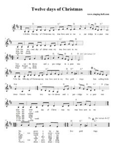 Christmas Carols Sheet Music Free Printable Free Printable