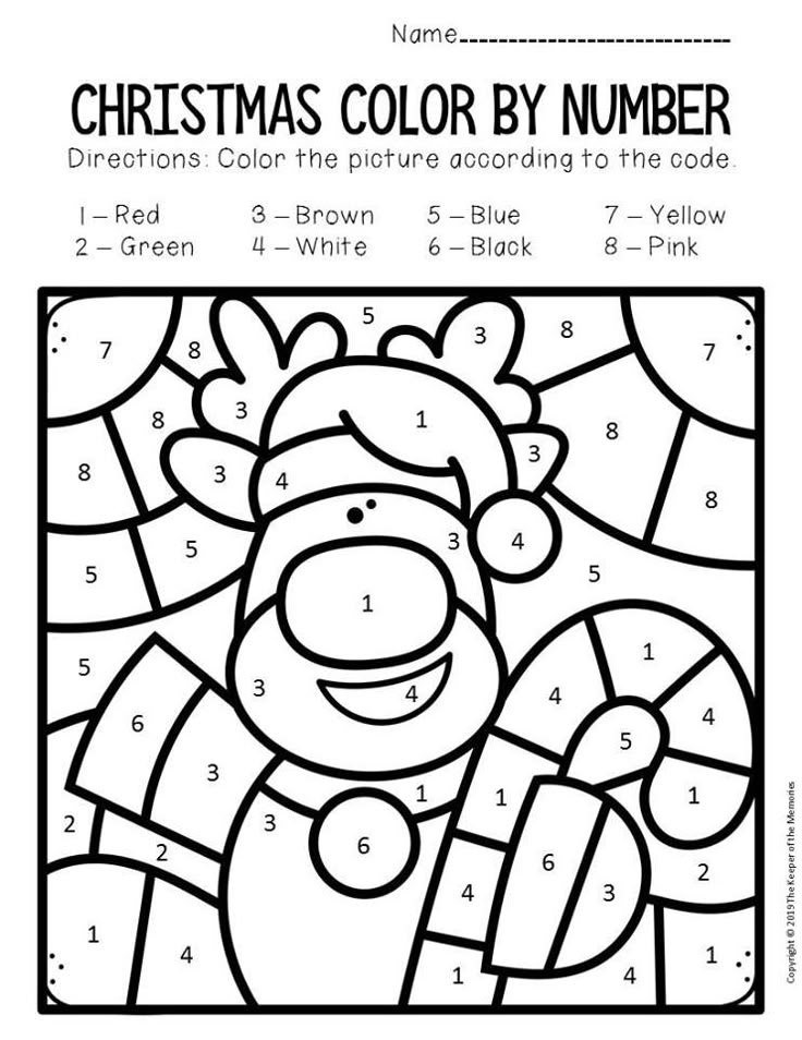 Free Printable Christmas Color By Number