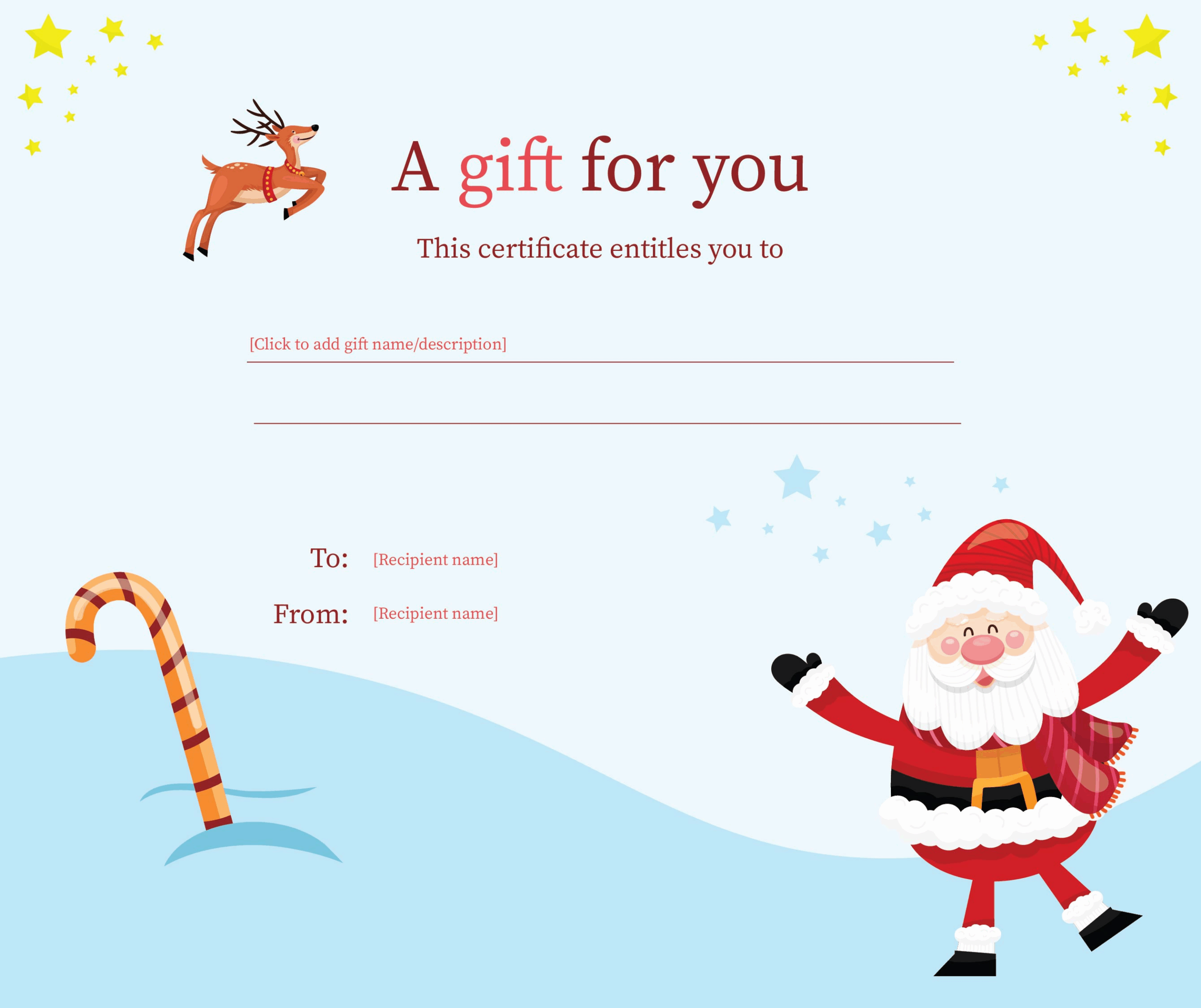 Christmas Gift Certificate Template 14 Free PDF Printables Printablee